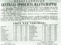 Dienstregeling Utrecht-Hattem 1863